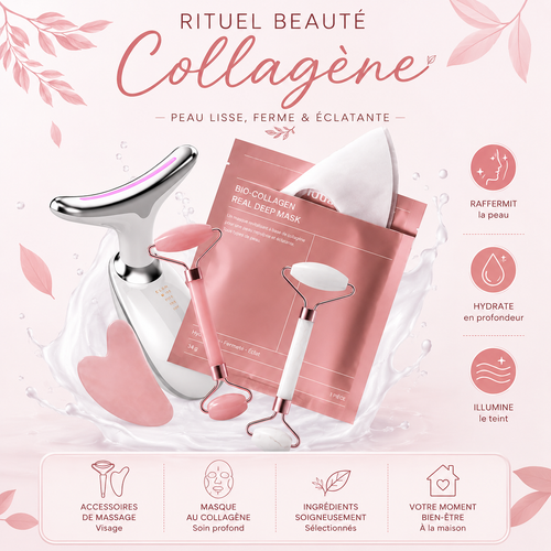 Kit Beauté Coréen — Gua-Sha + Masque Collagène
